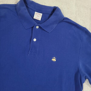 Brooks Brothers 346 Polo Shirt Mens L Royal Blue Orginal Fit Pique Cotton